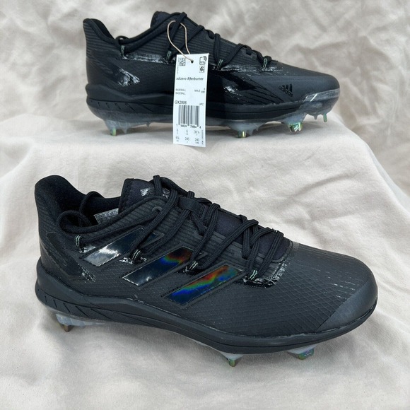 Adidas Baseball Cleats Mens/Boys 6.5 Black Adizero Afterburner 8 Softball Metal‎ - Picture 1 of 6